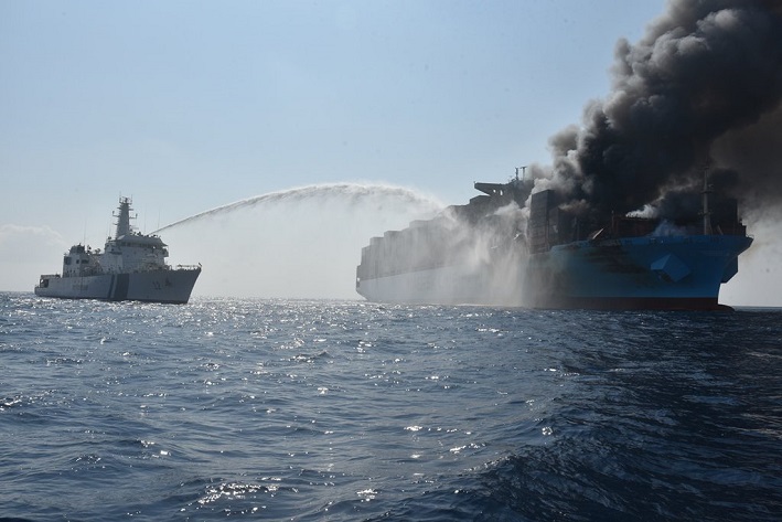 Tàu container thứ 2 của Maersk bị cháy