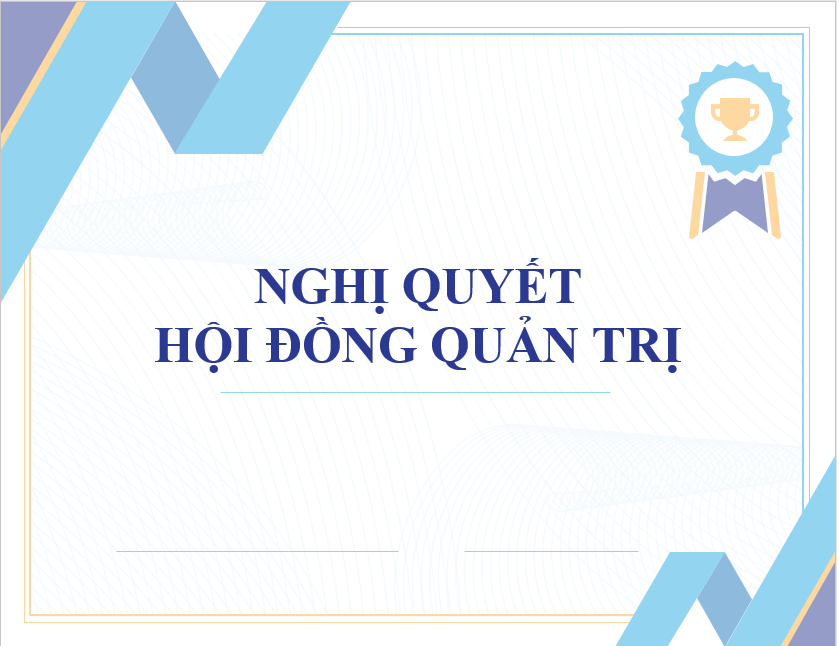 Nghị quyết Hội đồng quản trị ngày 18/11/2019