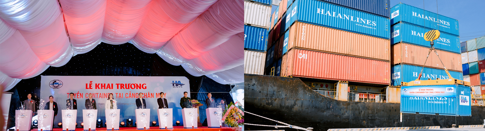 Khai trương tuyến vận tải container Hải Phòng – Chân Mây – TP. Hồ Chí Minh